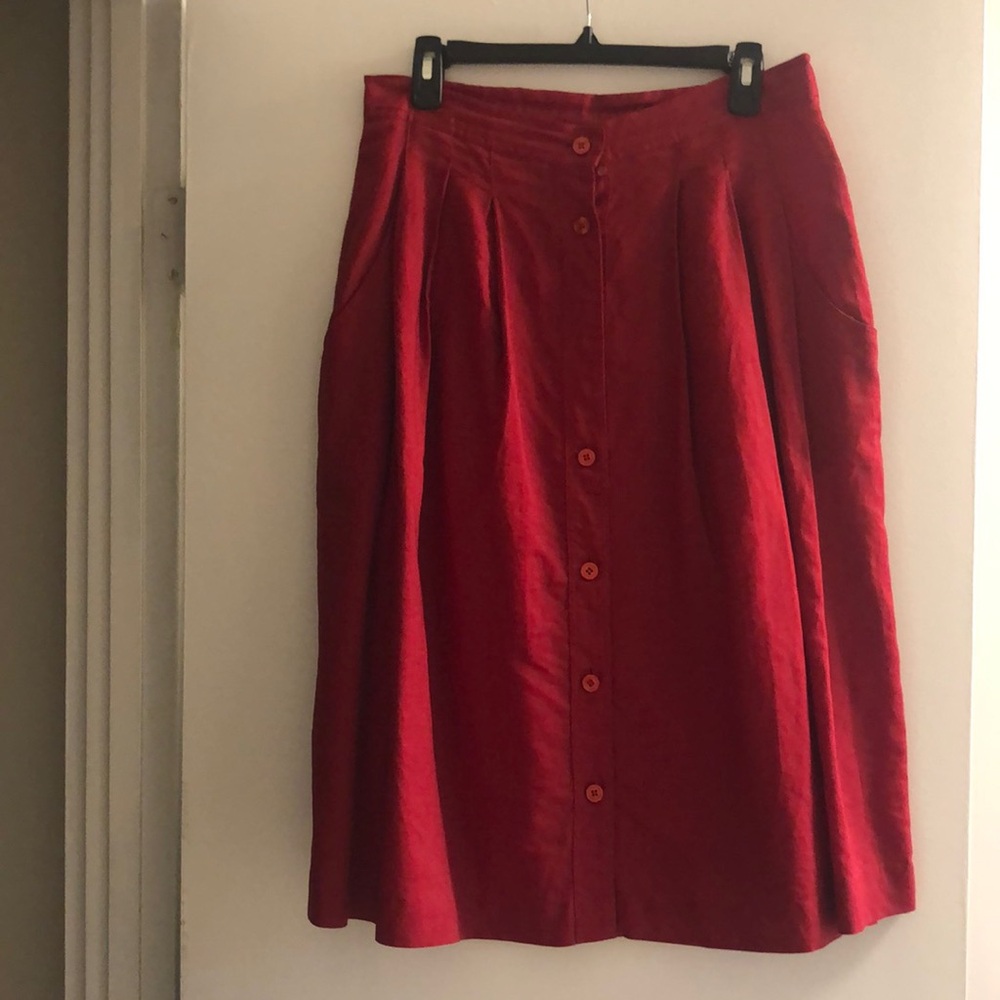 Anne Klein red skirt
